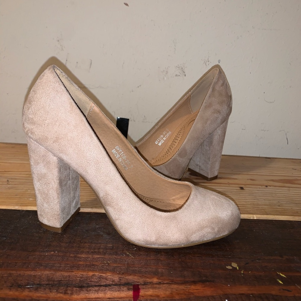 Suede high heels
